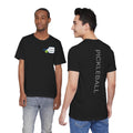 Personalized pickleball T-shirt with custom name and club paddle graphic, featuring Printify branding on a comfortable cotton tee.