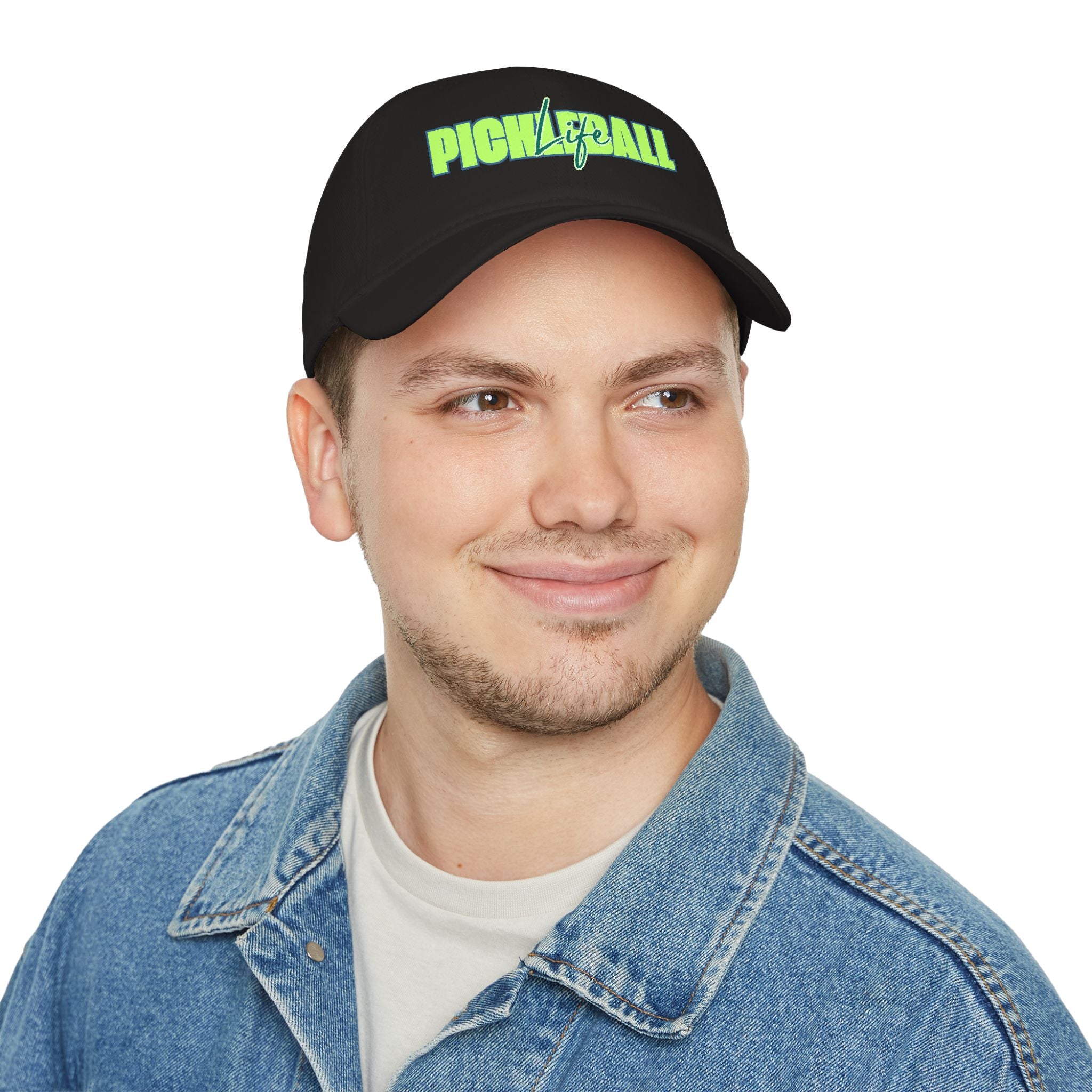 Pickleball Life Bold Green & Blue Script - Low Profile Baseball Hat