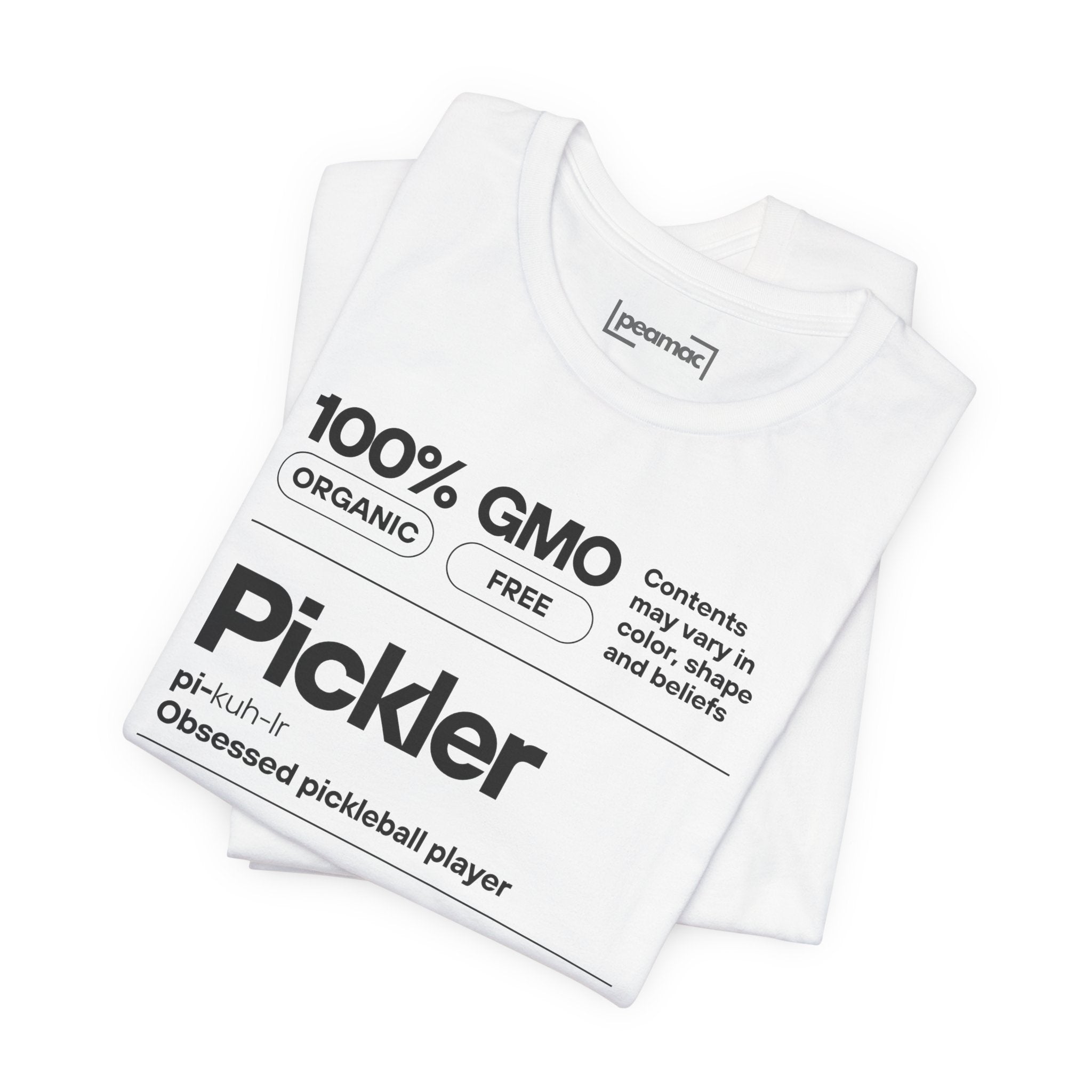 Women's Pickler Funny Definitions T-Shirt with black text, lightweight activewear, perfect for pickleball enthusiasts.