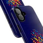 Printify Matrix Burst Pickleball phone case for iPhone, Samsung, and Google Pixel with colorful pickleball design on durable cover.