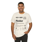 Men's black Pickler Funny Definitions T-Shirt featuring pickleball-themed text on lightweight activewear fabric.