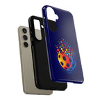 Matrix Burst Pickleball phone case by Printify for iPhone, Samsung, and Google Pixel, featuring colorful pickleball design.