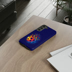 Matrix Burst Pickleball Phone Case by Printify for iPhone, Samsung, and Google Pixel featuring a colorful pickleball design.