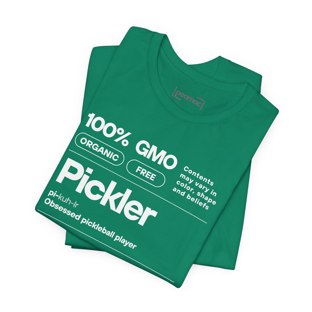 Men's white Pickler Funny Definitions T-shirt with pickleball-themed text, lightweight activewear by Printify