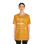 Women's Pickler Funny Definitions T-Shirt featuring white text, lightweight activewear perfect for pickleball enthusiasts.