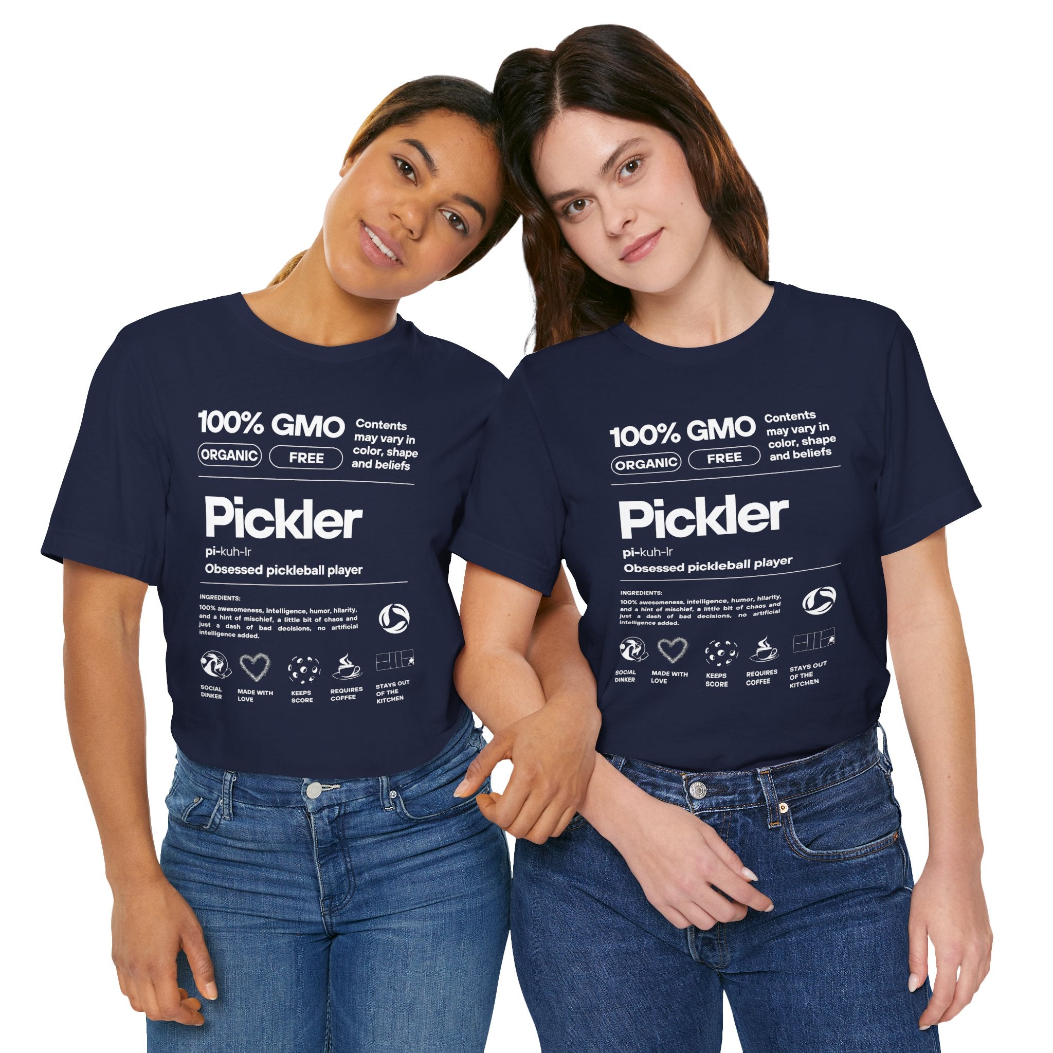 Women's  Pickler Funny Definitions T-Shirt | Pickleball Tee |  | Relaxed Fit Lightweight Activewear - White Text