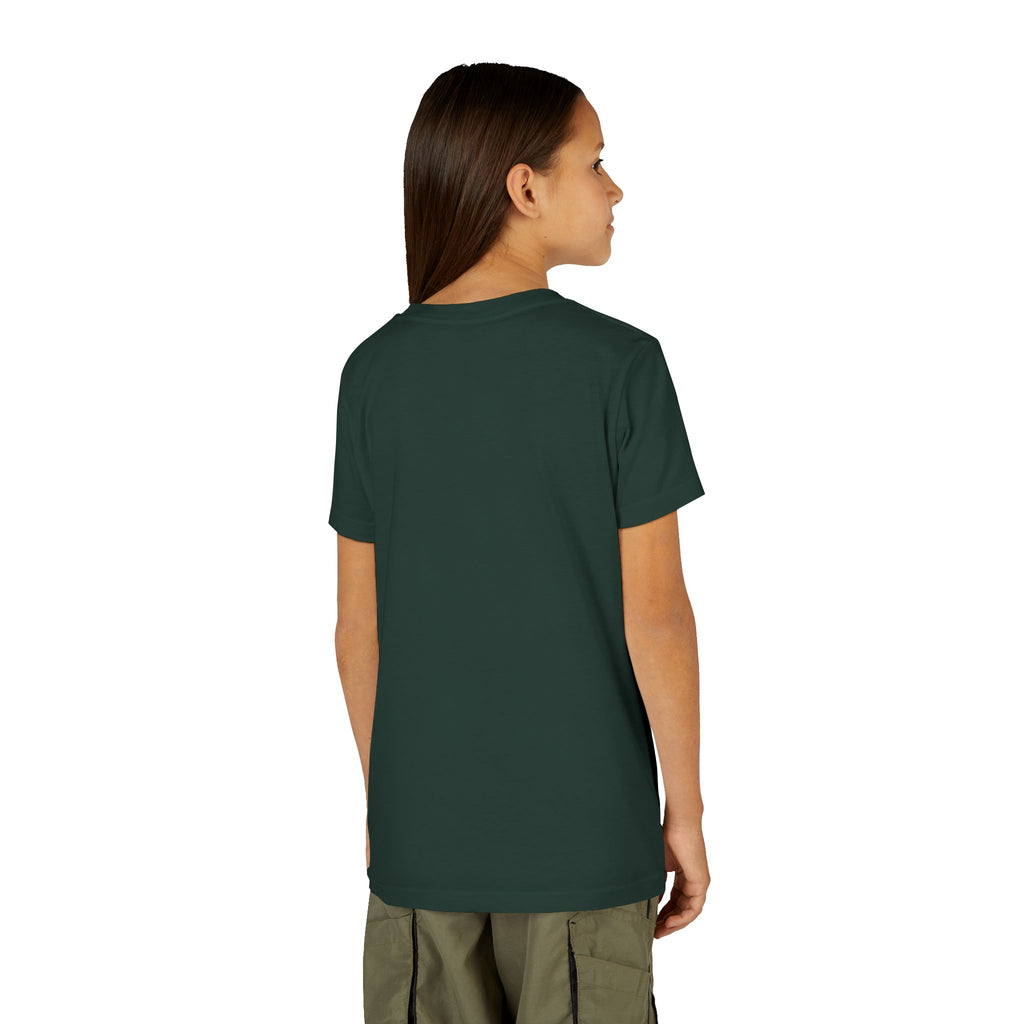 Youth neon green pickleball graphic t-shirt for kids, featuring a playful "Let's Play Pickleball" design by Printify.