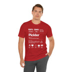 Men's Pickler Funny Definitions T-shirt with white text, lightweight activewear perfect for pickleball enthusiasts by Printify.