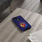 Printify Matrix Burst Pickleball phone case for iPhone, Samsung, and Google Pixel featuring vibrant pickleball design.