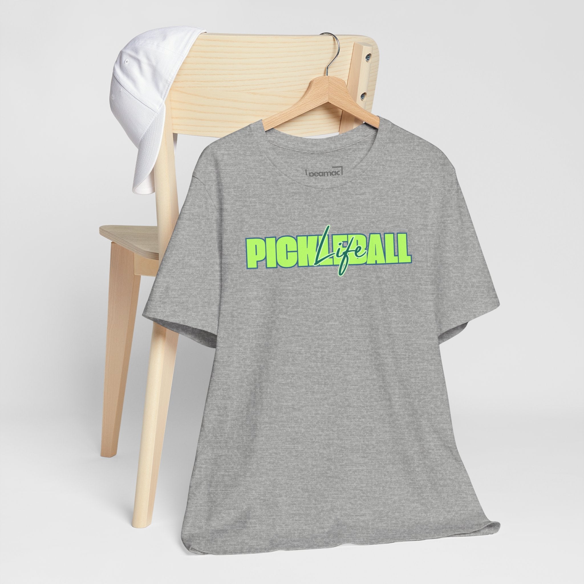 Pickleball Life Unisex T-Shirt — Bold Green & Blue Graphic Tee-PeaMac Tees
