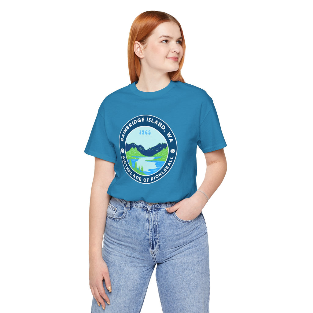 Bainbridge Island Pickleball Tee — Birthplace of Pickleball 1965 Unisex T-Shirt-PeaMac Tees