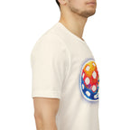 Matrix Burst Pickleball Tee by Printify featuring a retro court graphic on a casual T-shirt.