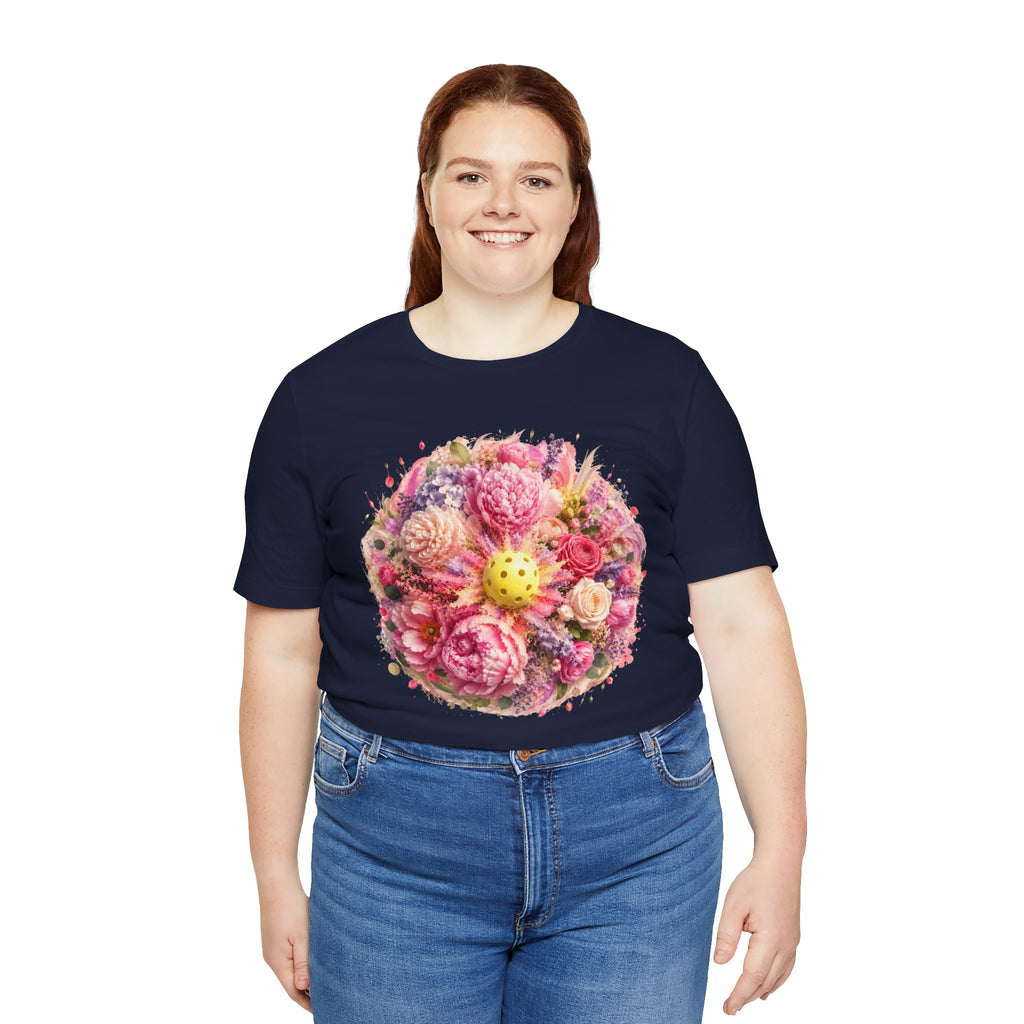 Peony Pickleball Tee — Premium Cotton Unisex T-Shirt