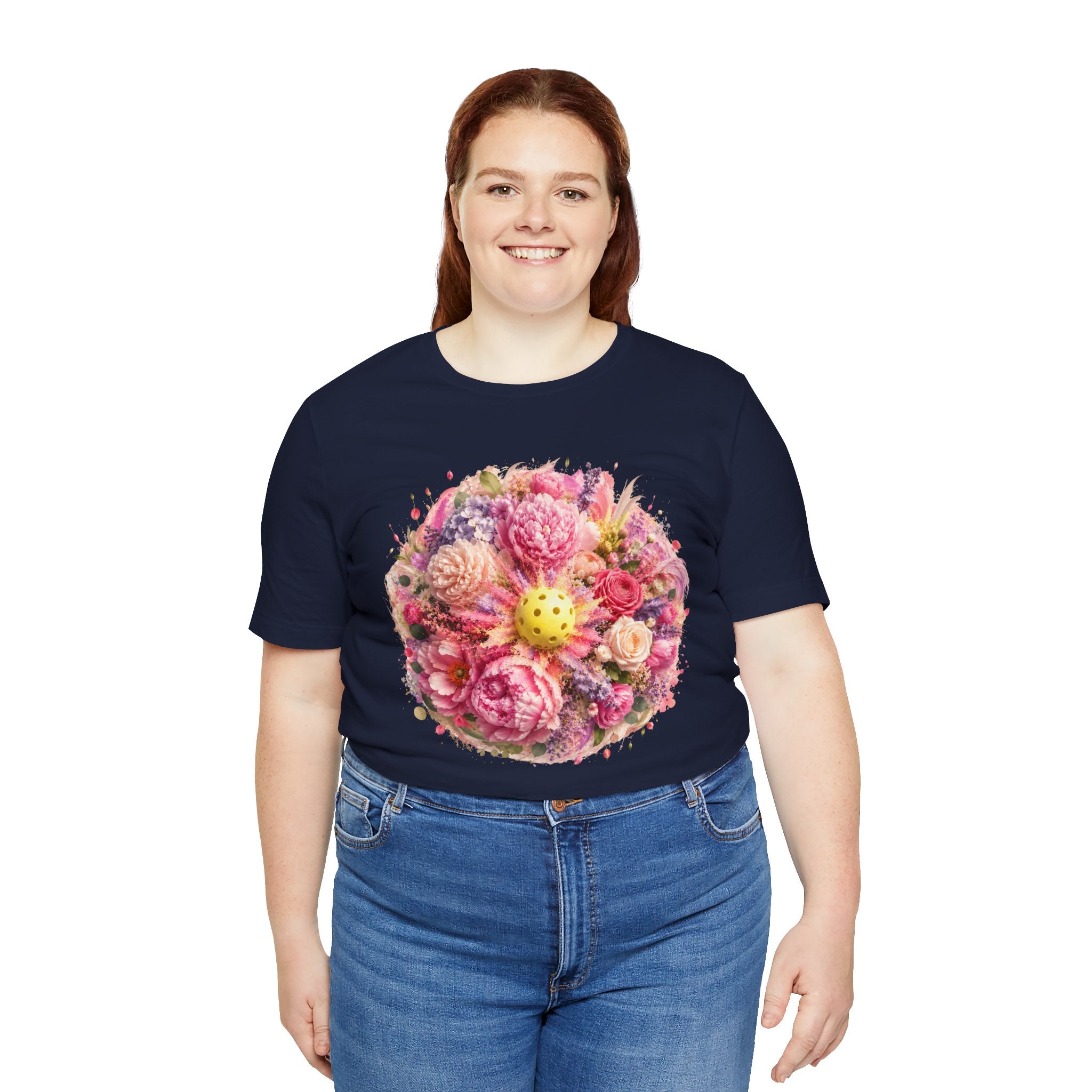 Peony Pickleball Tee — Premium Cotton Unisex T-Shirt