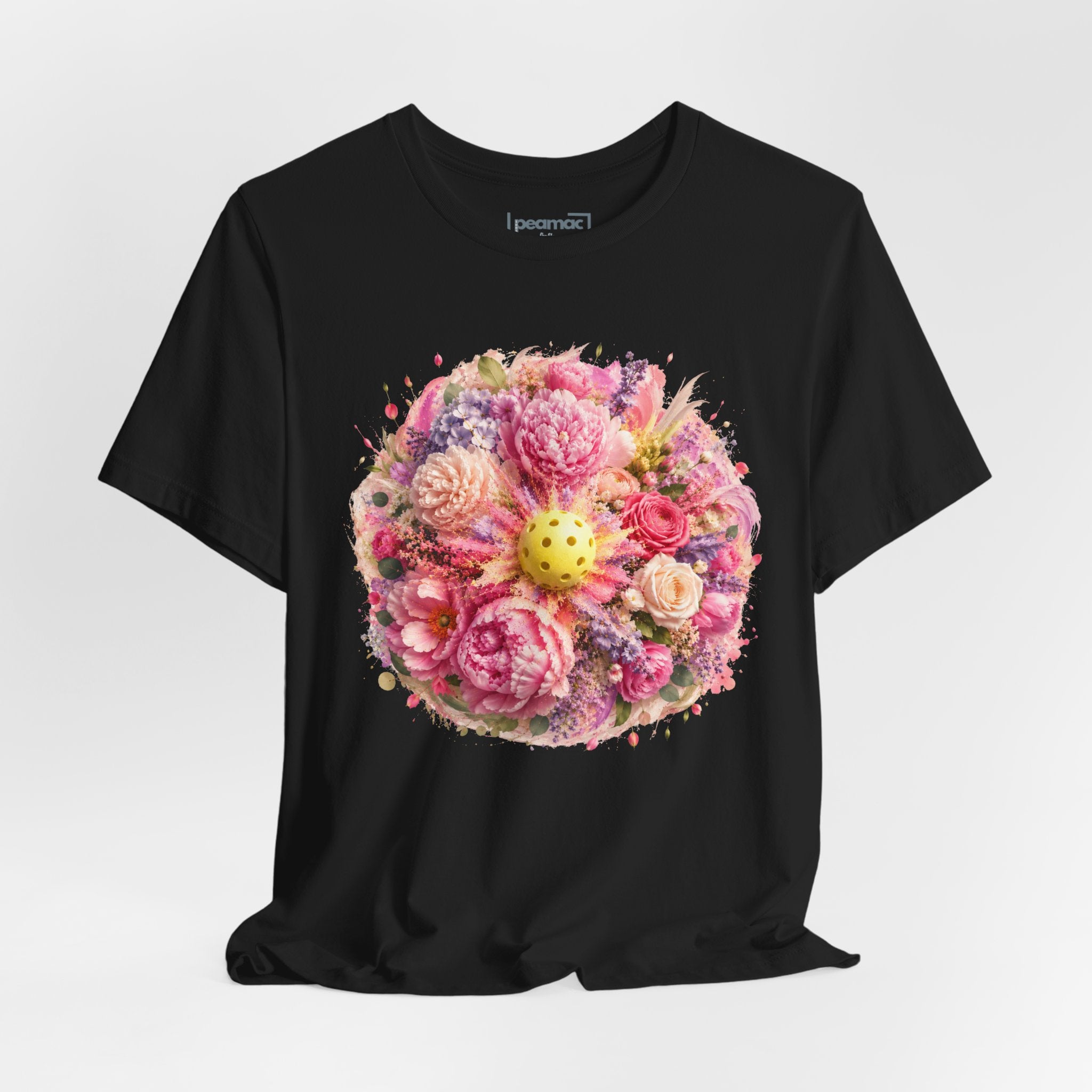 Peony Pickleball Tee — Premium Cotton Unisex T-Shirt