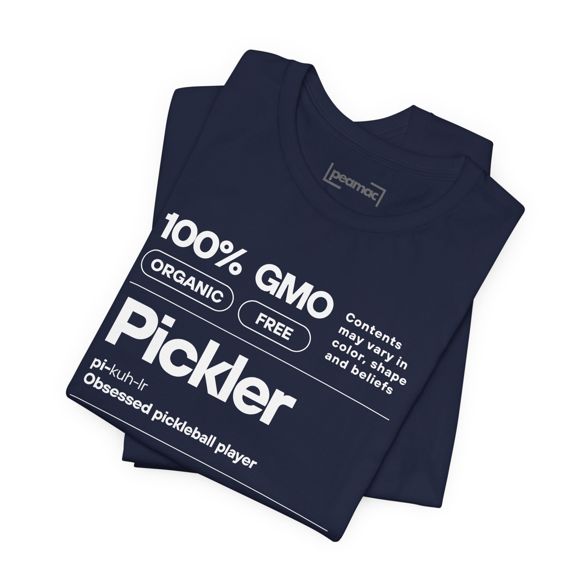 Men's Pickler Funny Definitions T-Shirt featuring white text, lightweight activewear, perfect for pickleball enthusiasts.