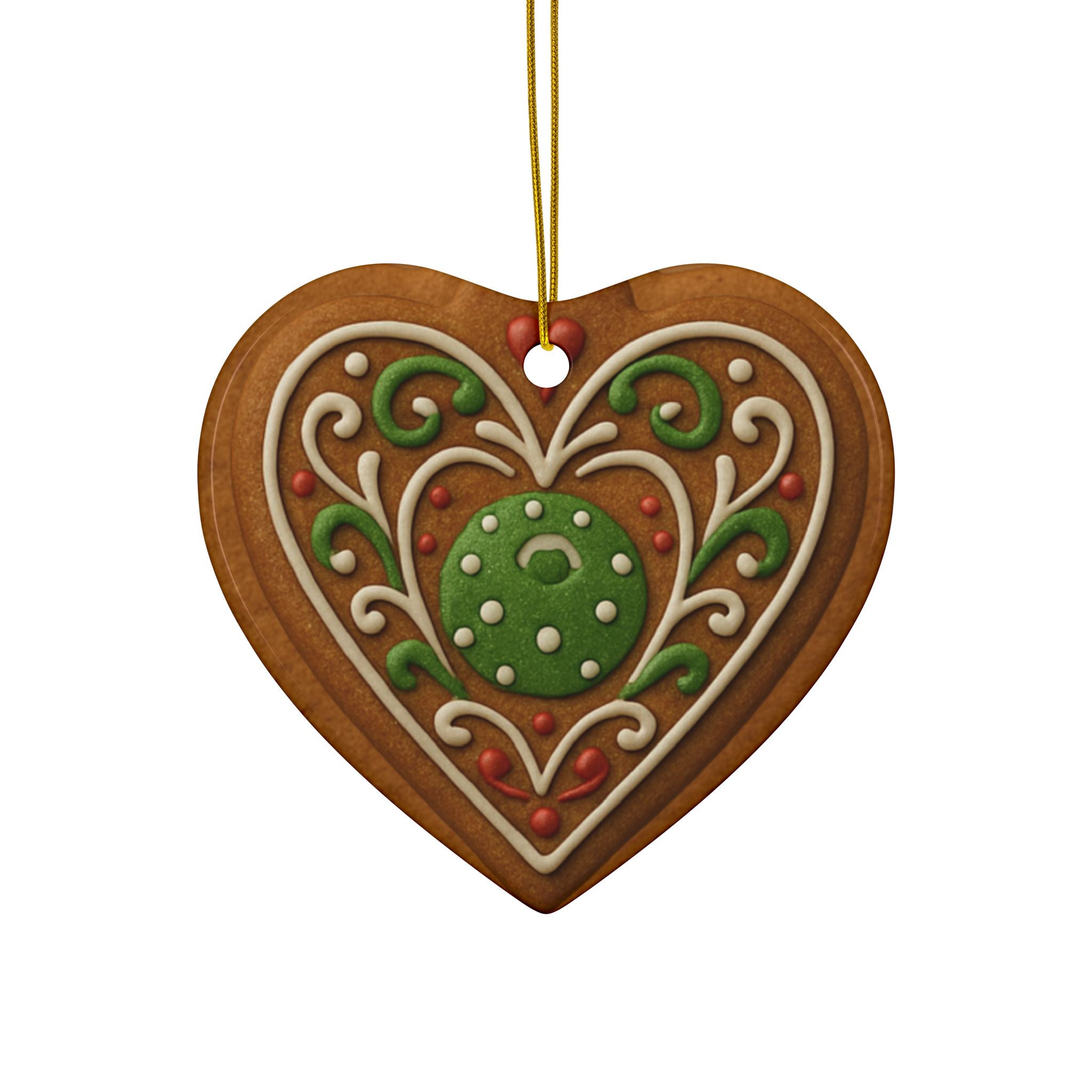 Decorative gingerbread-style pickleball Christmas ornaments featuring festive holiday shapes, ideal for home holiday decor and gifts.
