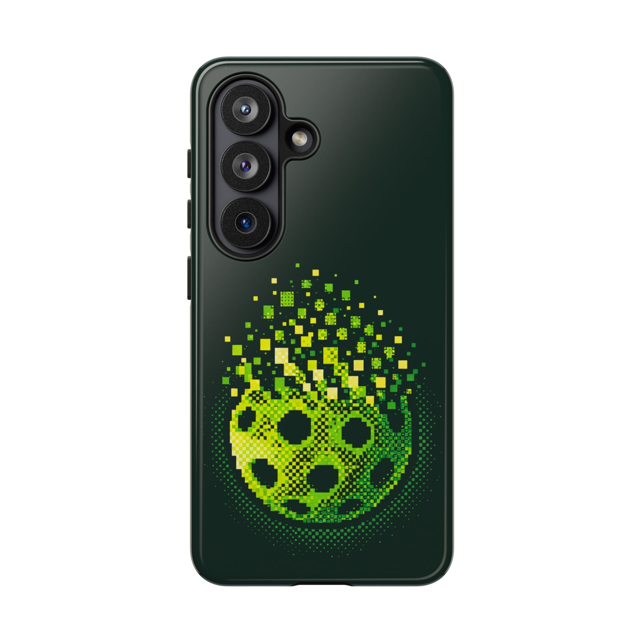 Pixelated Pickleball Electric Green Phone Case —  Compatible with iPhone, Samsung & Google Pixel-PeaMac Tees