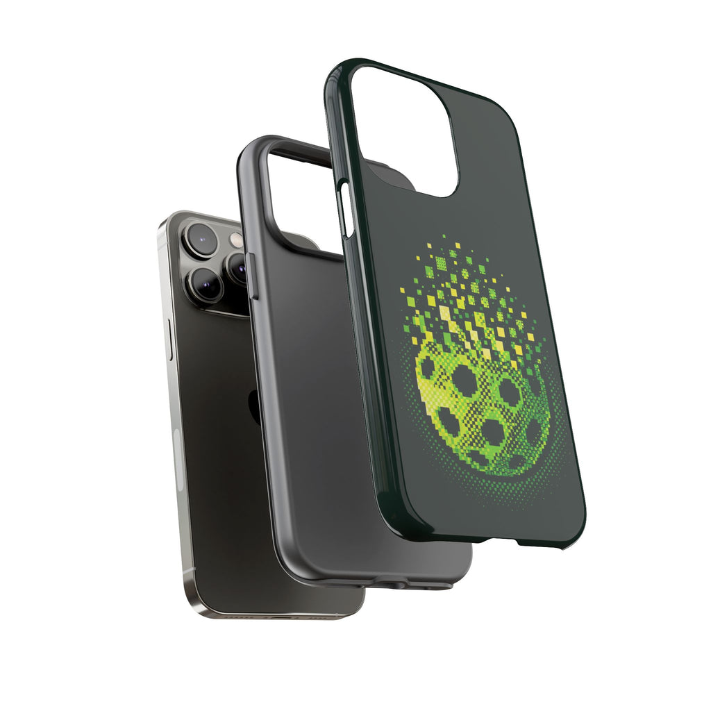 Pixelated Pickleball Electric Green Phone Case —  Compatible with iPhone, Samsung & Google Pixel-PeaMac Tees