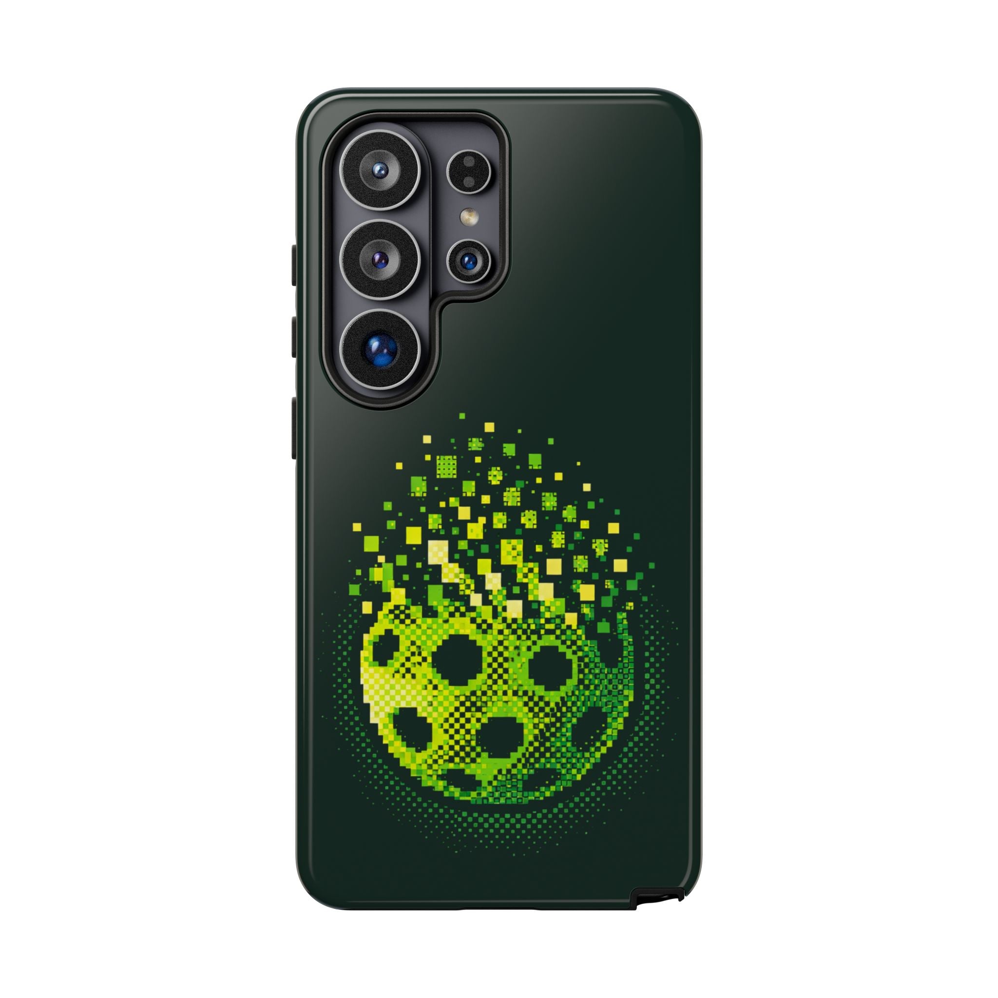 Pixelated Pickleball Electric Green Phone Case —  Compatible with iPhone, Samsung & Google Pixel-PeaMac Tees