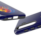 Printify Matrix Burst Pickleball phone case for iPhone, Samsung, and Google Pixel, featuring a colorful pickleball design.