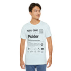 Men's Pickler Funny Definitions pickleball T-shirt in black with lightweight activewear fabric and bold print design.