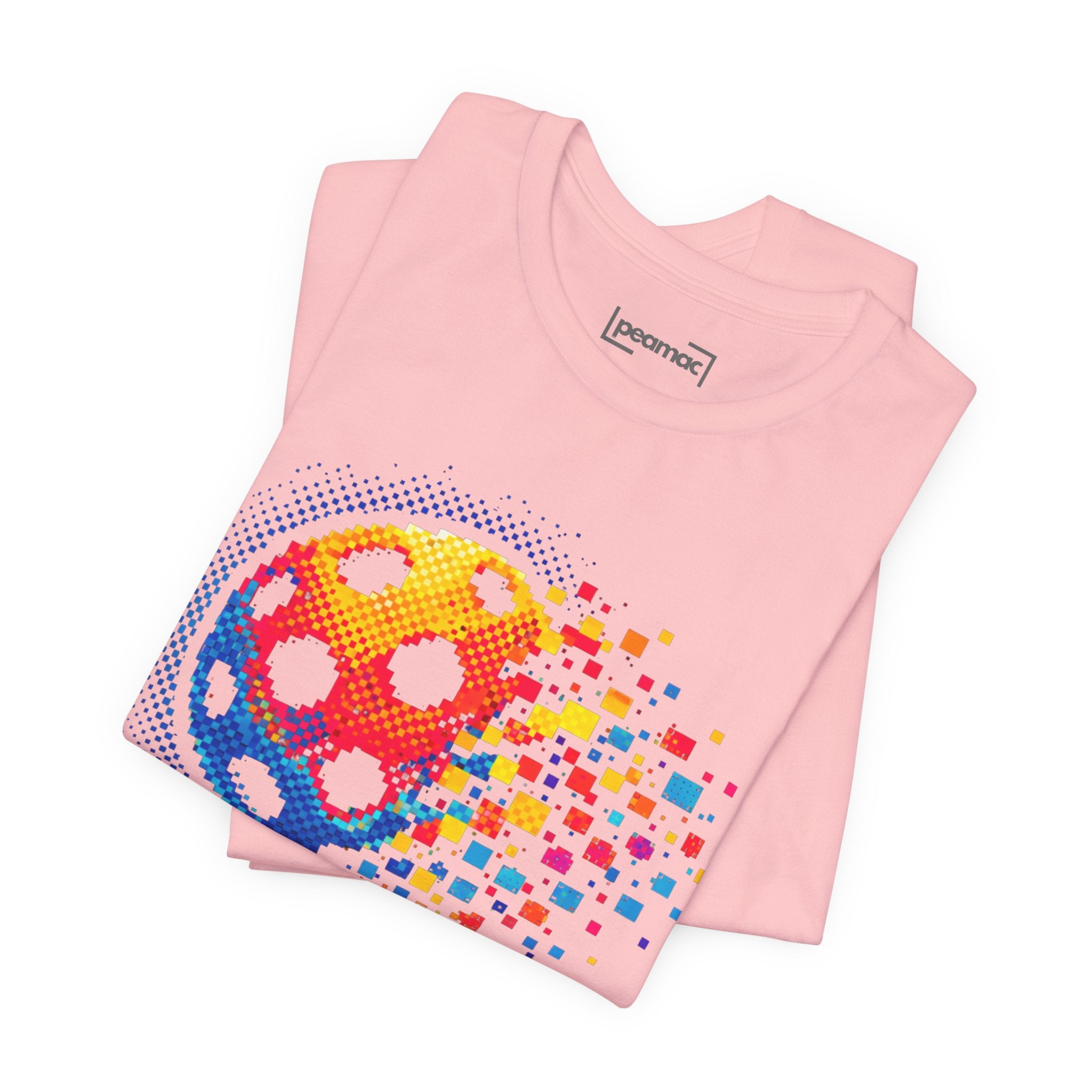 Matrix Burst Pickleball Tee by Printify featuring a retro court graphic on a casual T-shirt, ideal for pickleball enthusiasts.