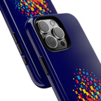 Matrix Burst Pickleball phone case by Printify for iPhone, Samsung, and Google Pixel, featuring colorful pickleball design.