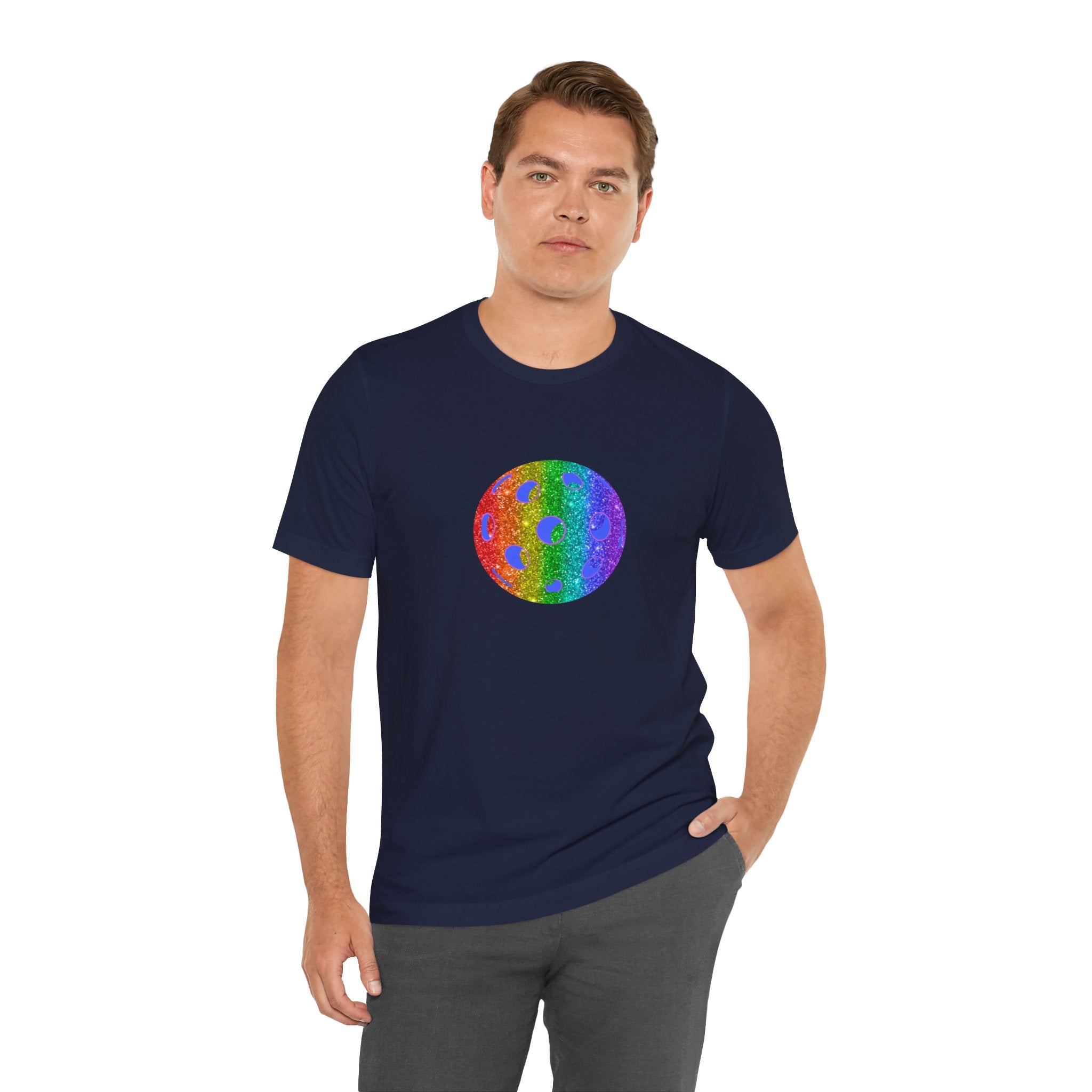 Unisex Sparkle Loud and Proud Pickleball T-shirt | Tee for Men & Women | Gift for the LGBTQ2 Community
