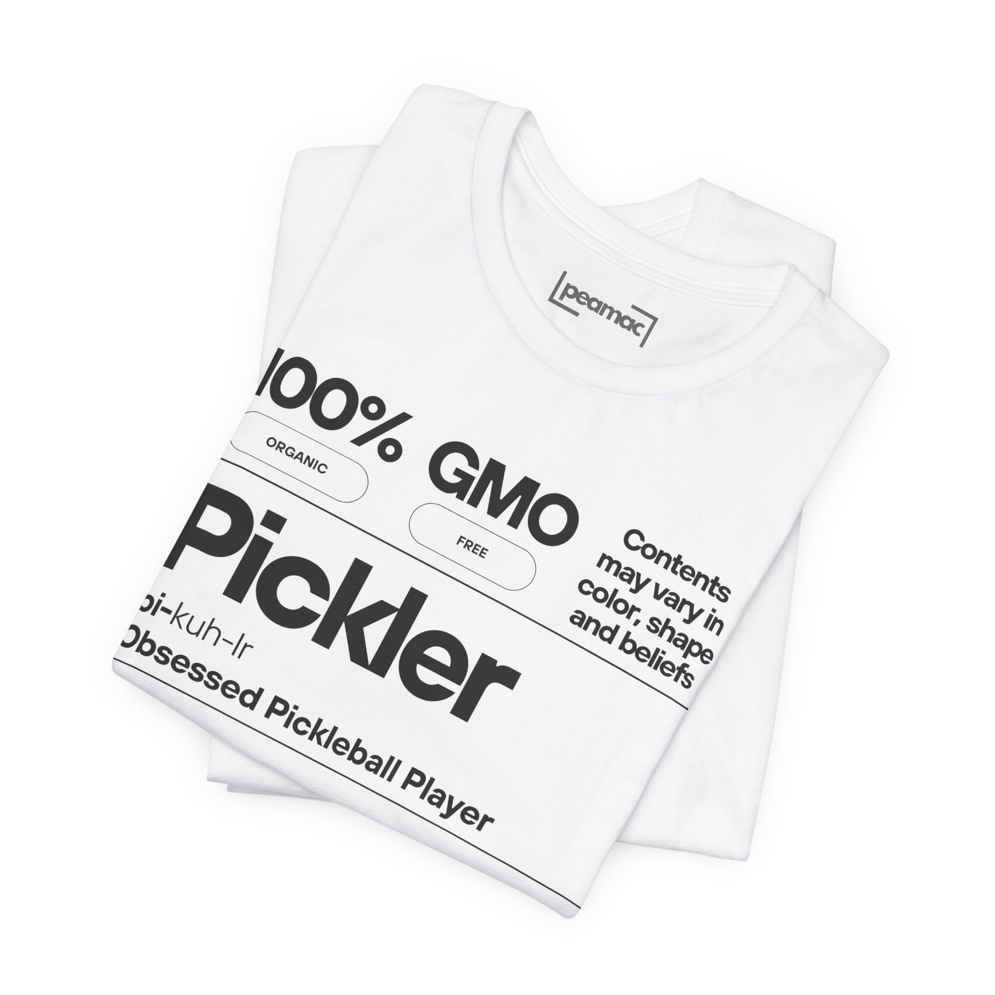 Men's black Pickler Funny Definitions T-Shirt featuring playful pickleball-themed text, lightweight and comfortable activewear.