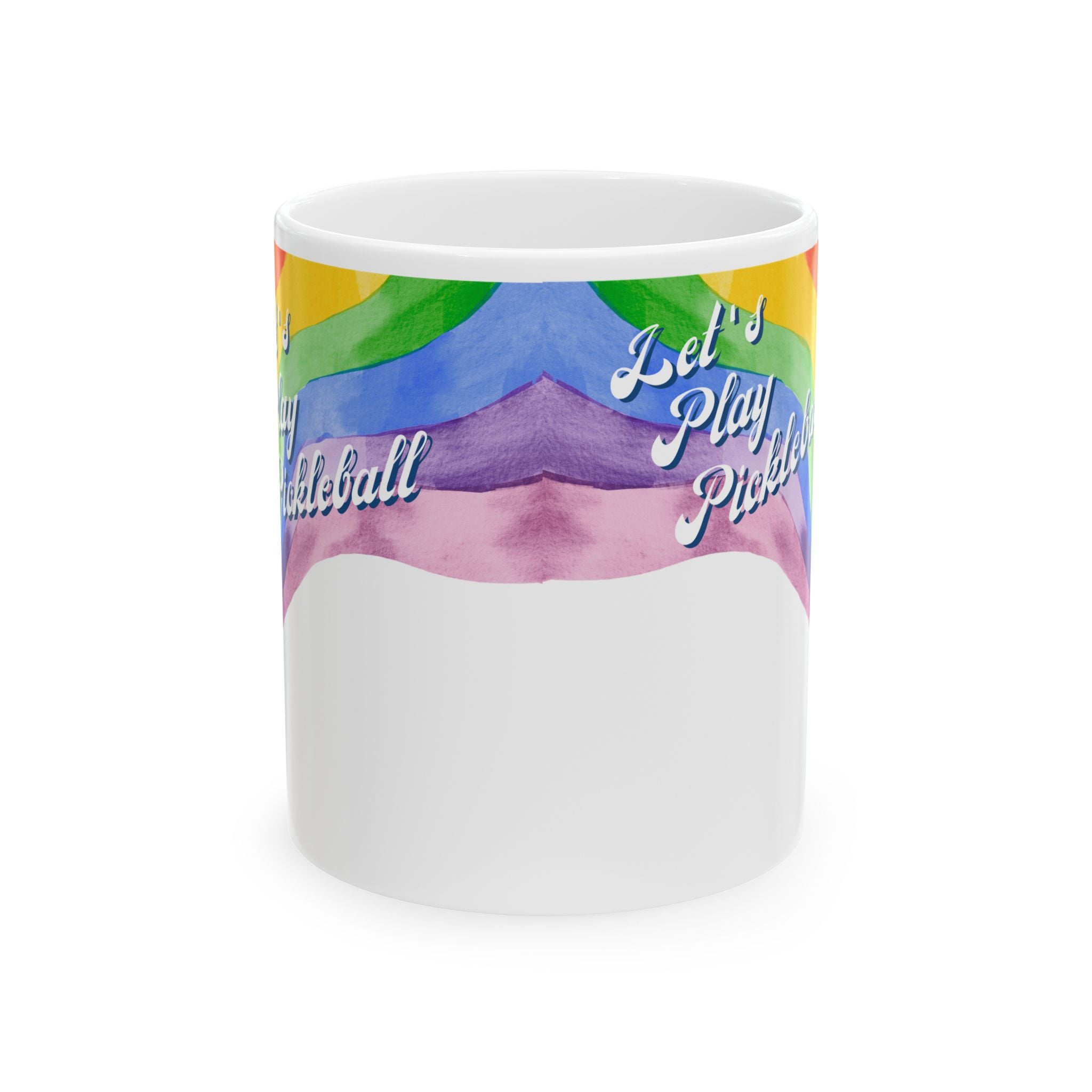 Let's Play Pickleball Rainbow Mug | Loud & Proud 11oz and 15oz | Pride-ware, LGBTQ2 Boutique