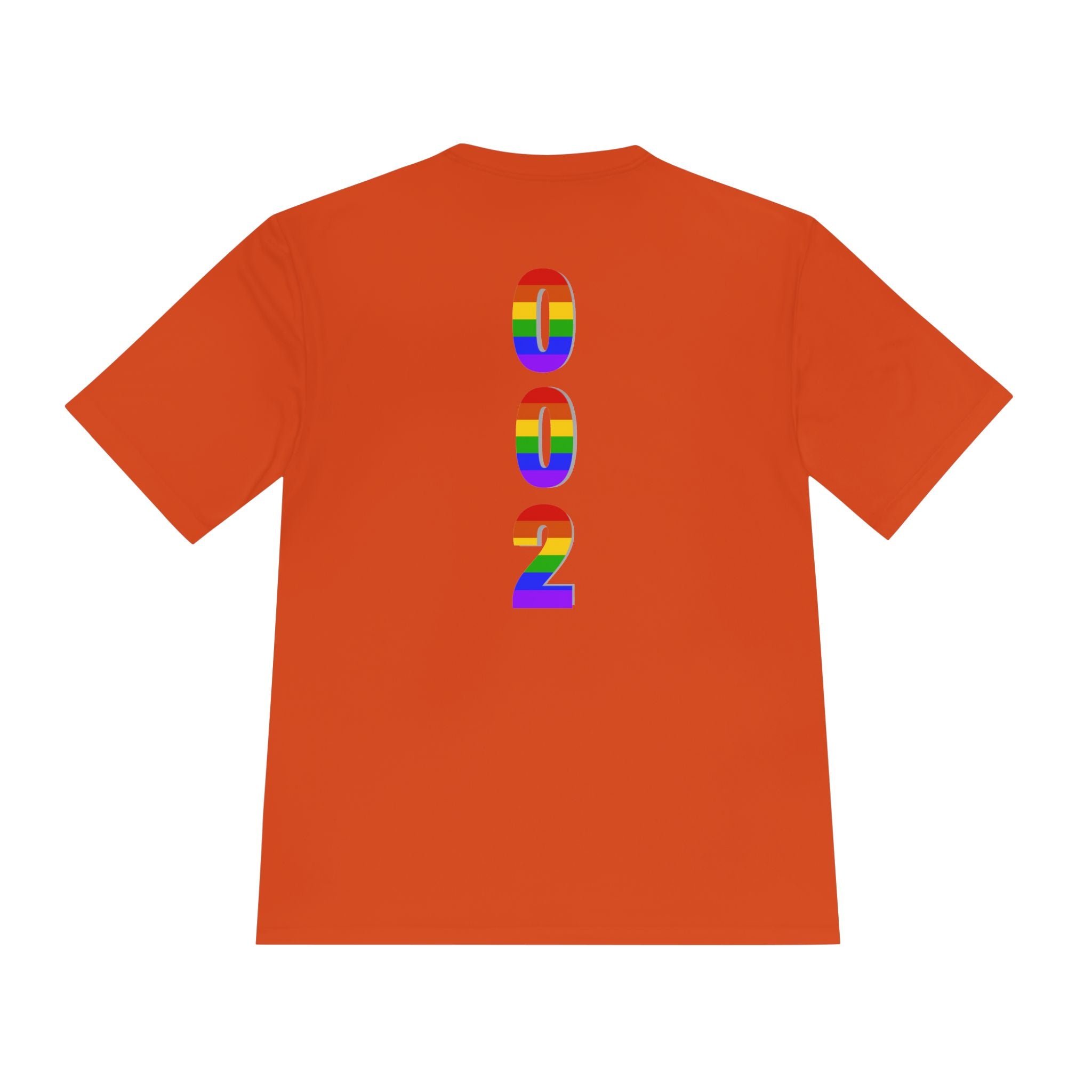 Unisex Rainbow Pickleball T-Shirt by Printify featuring moisture-wicking performance fabric and vibrant rainbow design.
