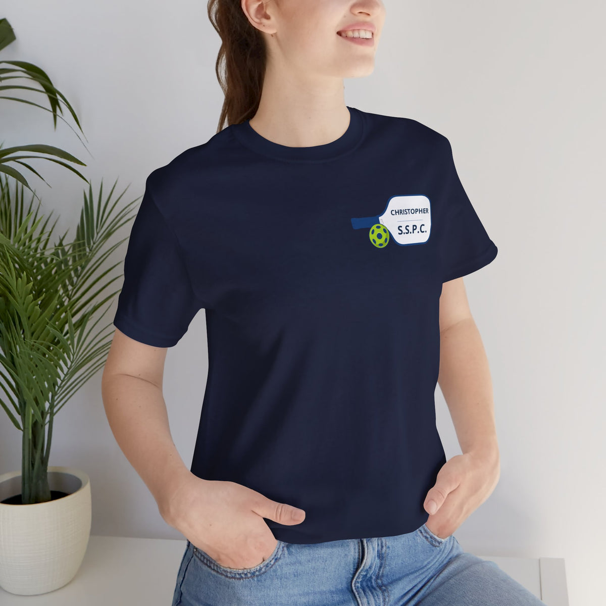 Personalized Pickleball T-Shirt | Custom Name & City Paddle Tee - Product Photo - PeaMacTees
