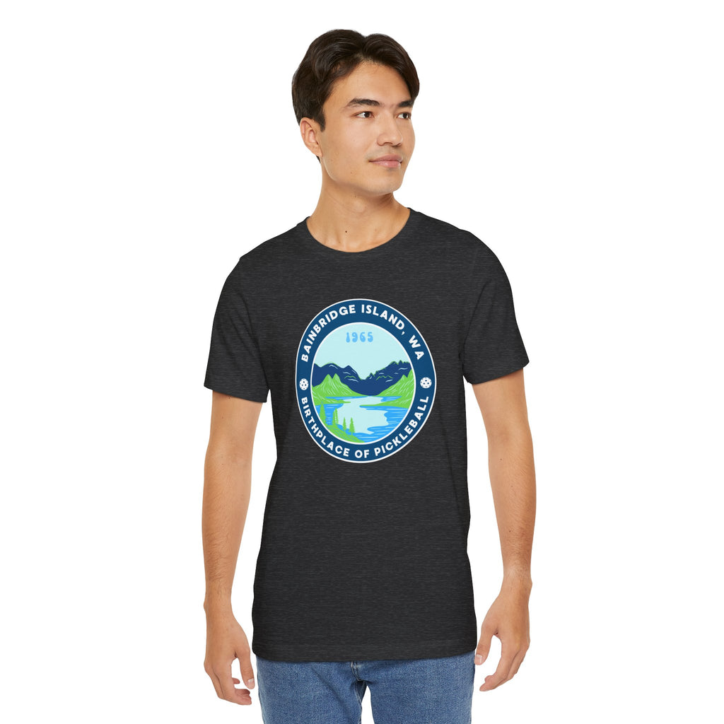 Bainbridge Island Pickleball Tee — Birthplace of Pickleball 1965 Unisex T-Shirt-PeaMac Tees
