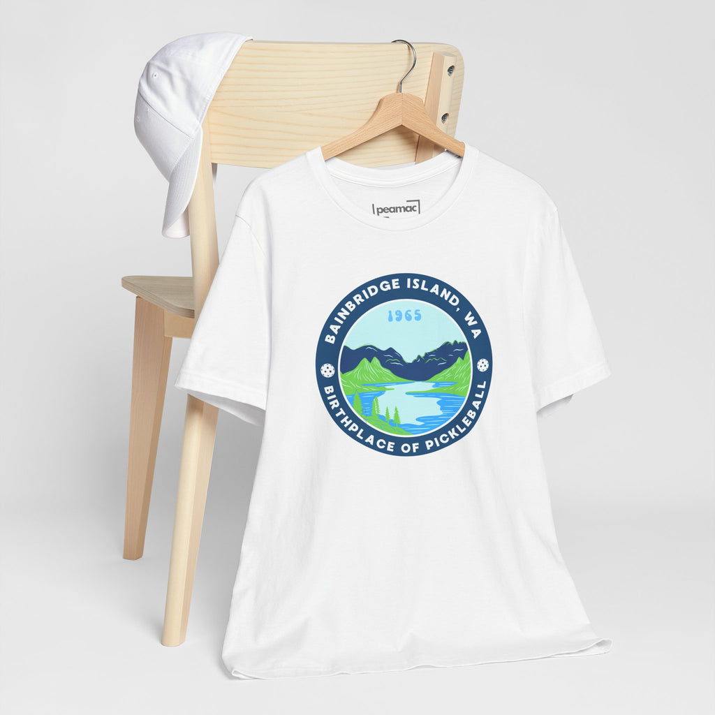 Bainbridge Island Pickleball Tee — Birthplace of Pickleball 1965 Unisex T-Shirt-PeaMac Tees