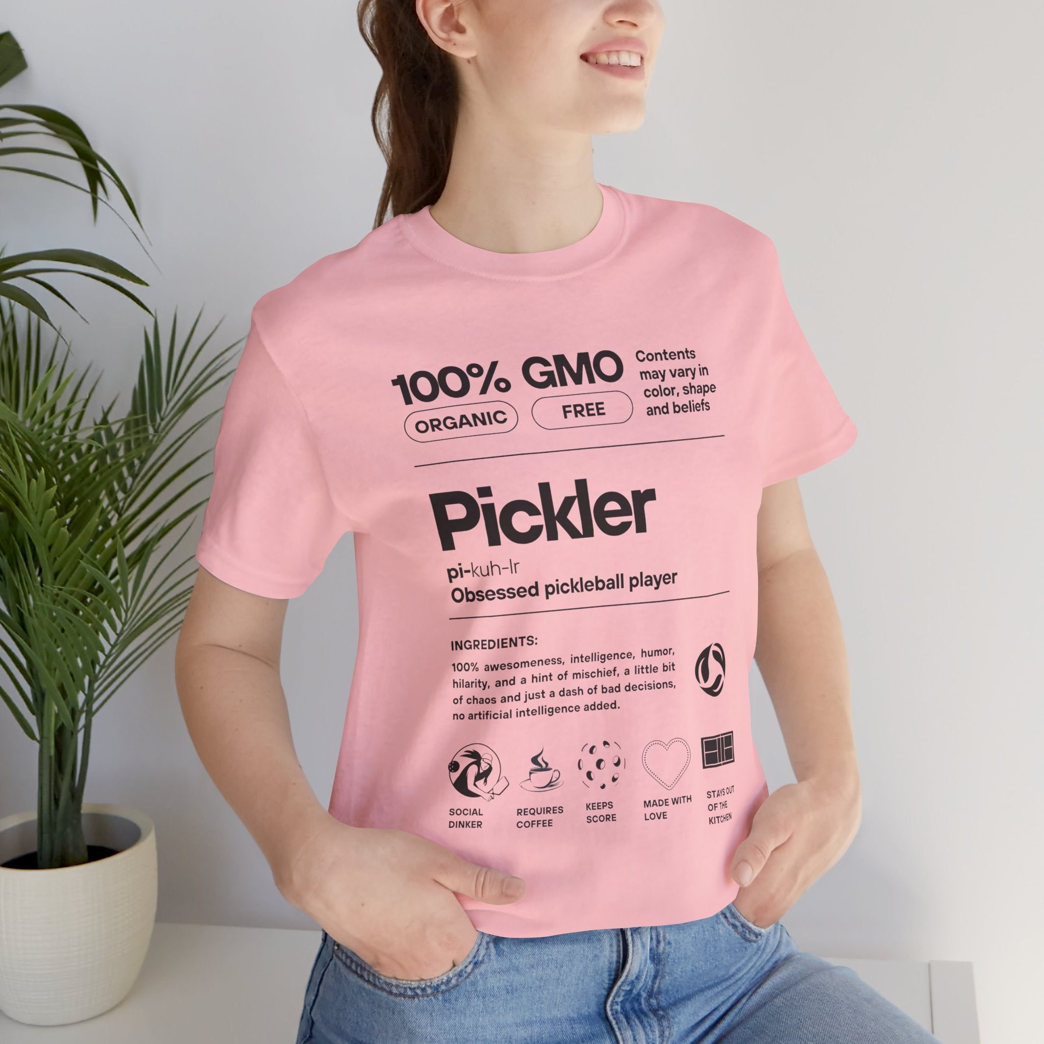 Women's Pickler Funny Definitions T-Shirt |  Pickleball Tee | Lightweight  Activewear | Black Text - Gift for Players & Fans