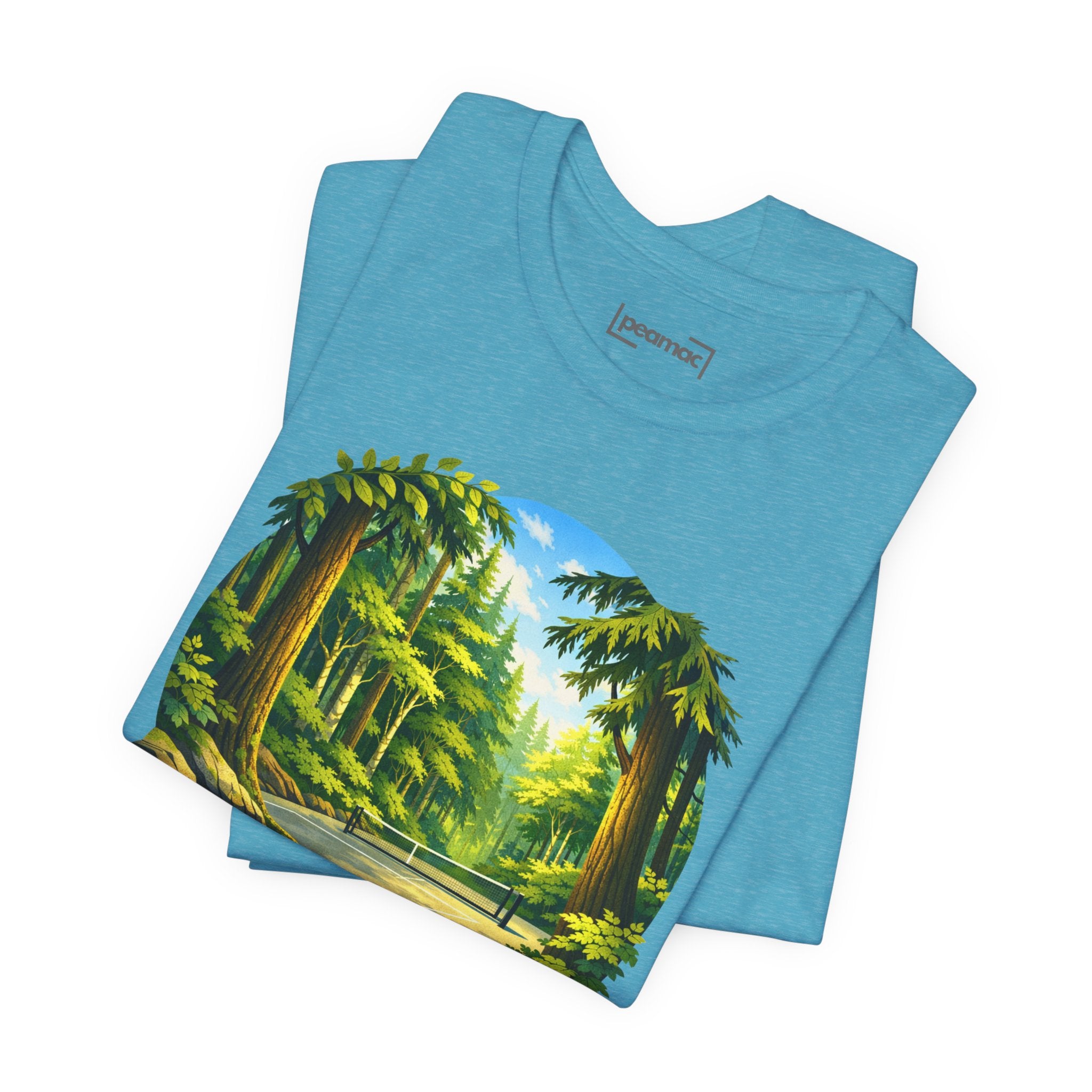 Bainbridge Island Hidden Pickleball Forest T-Shirt | Pacific Northwest Outdoor Court Graphic Tee | Unisex Pickleball Apparel