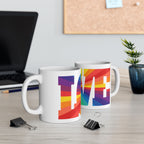 LOVE Rainbow Pride Ceramic Mug - Colorful LGBTQ+ Coffee Cup - Product Photo - PeaMacTees