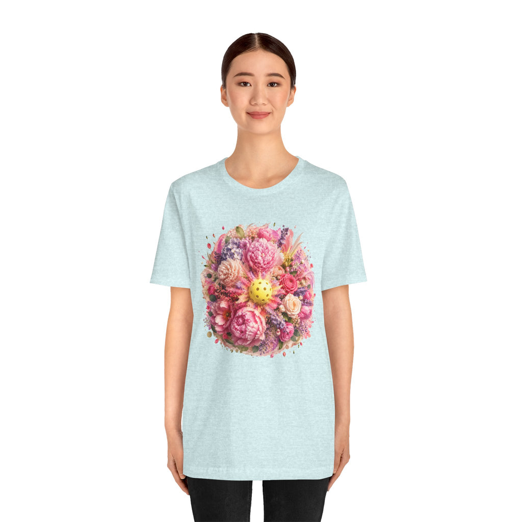 Peony Pickleball Tee — Premium Cotton Unisex T-Shirt
