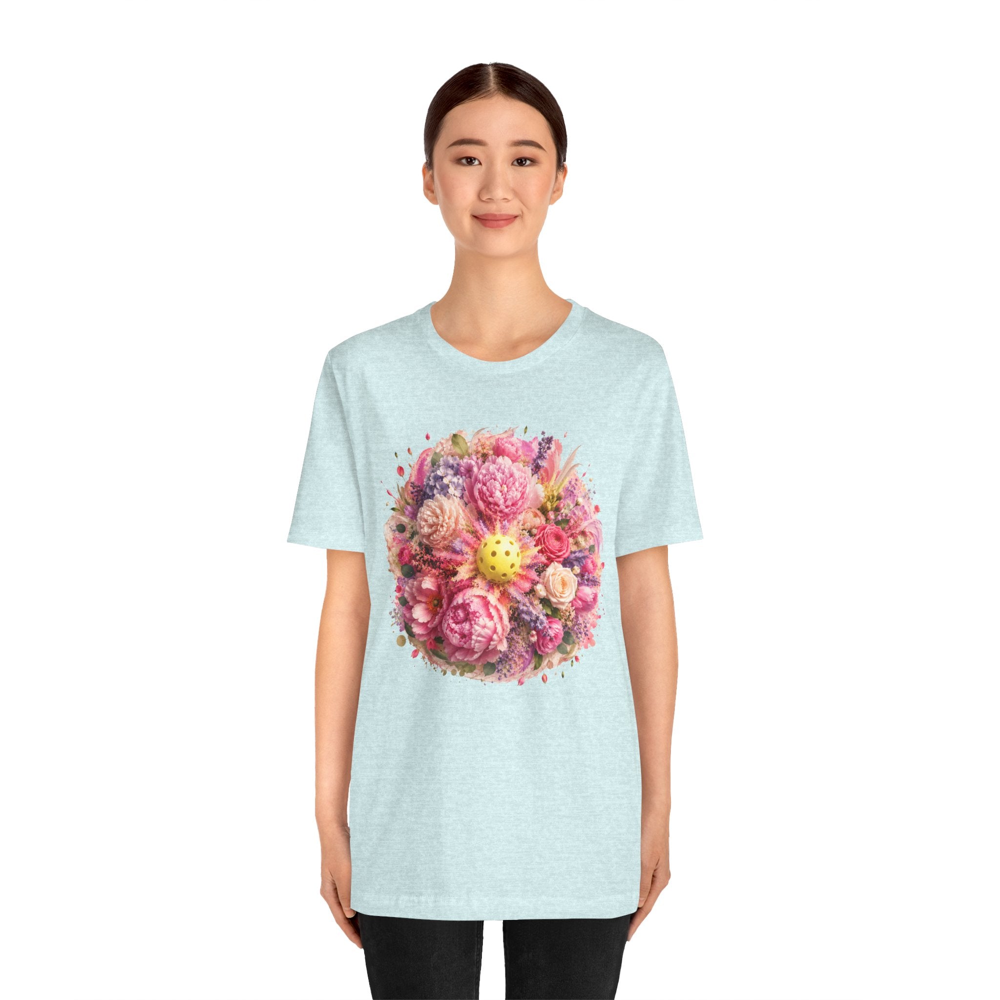 Peony Pickleball Tee — Premium Cotton Unisex T-Shirt