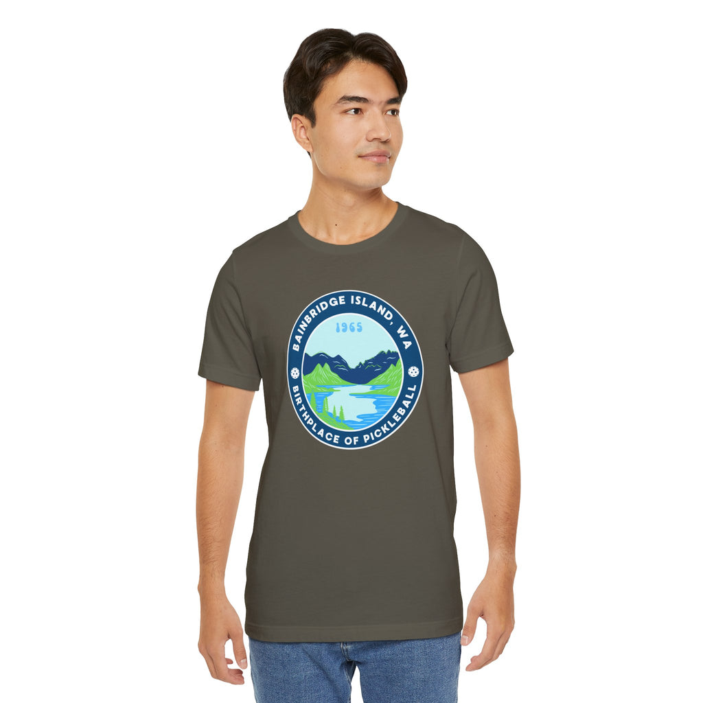 Bainbridge Island Pickleball Tee — Birthplace of Pickleball 1965 Unisex T-Shirt-PeaMac Tees
