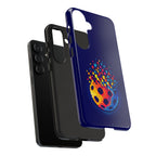 Matrix Burst Pickleball phone case by Printify for iPhone, Samsung, and Google Pixel, featuring colorful pickleball design.