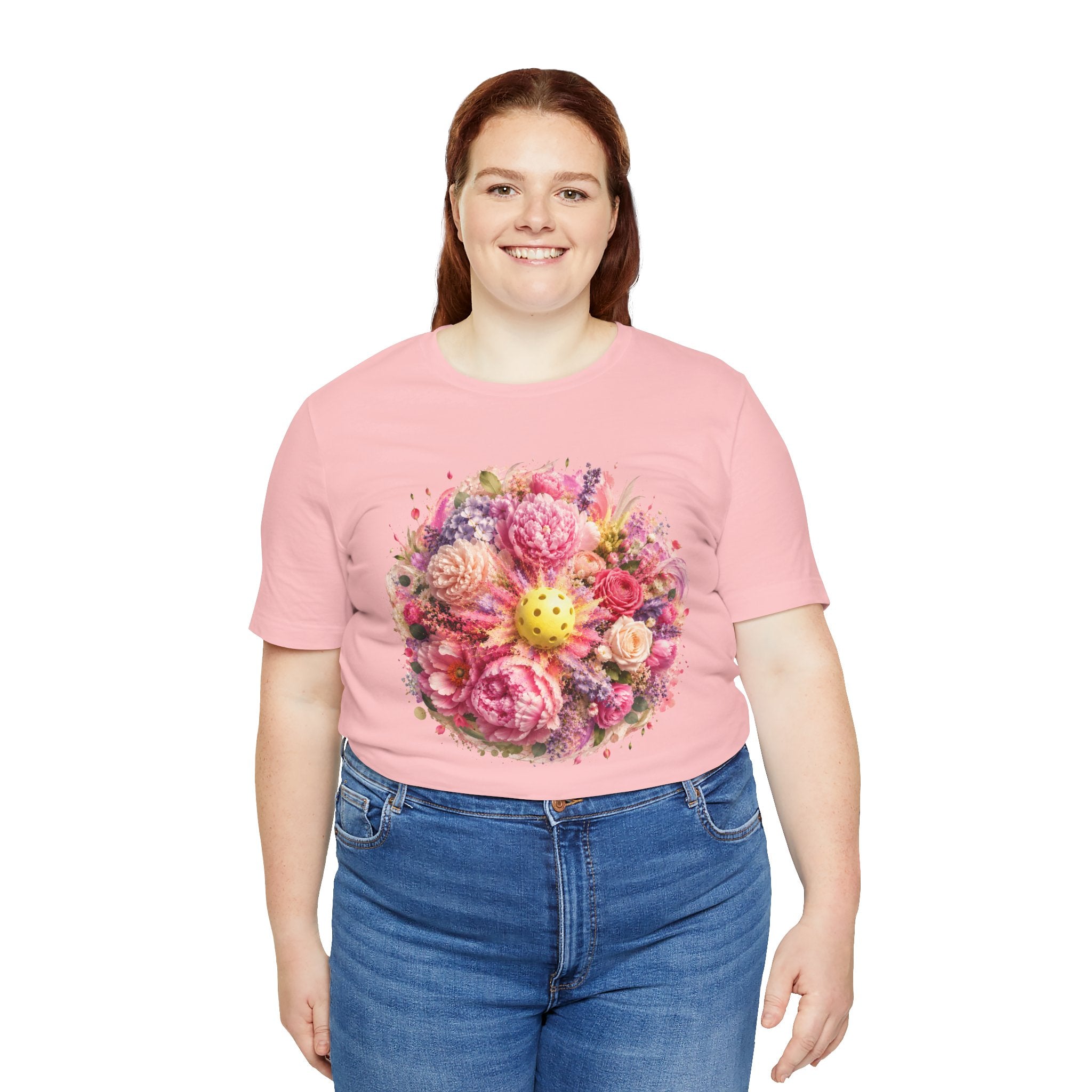 Peony Pickleball Tee — Premium Cotton Unisex T-Shirt