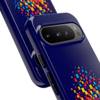 Matrix Burst Pickleball phone case by Printify for iPhone, Samsung, and Google Pixel with colorful pickleball design.