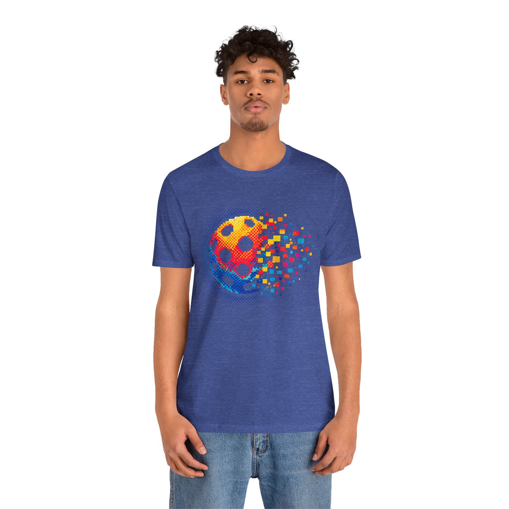 Pixelated Pickleball Tee — Retro Court Graphic T-Shirt-PeaMac Tees