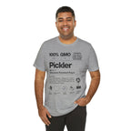Men's black Pickler Funny Definitions T-shirt featuring pickleball-themed text, lightweight activewear from Printify.