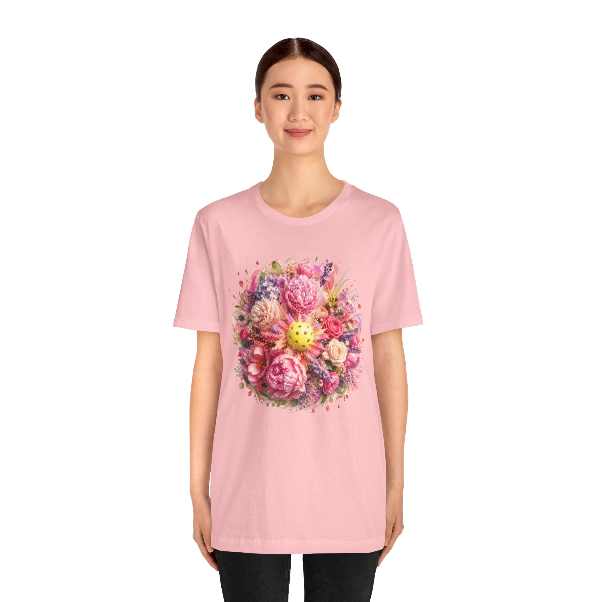 Peony Pickleball Tee — Premium Cotton Unisex T-Shirt