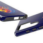 Matrix Burst Pickleball phone case by Printify for iPhone, Samsung, and Google Pixel featuring colorful pickleball design.