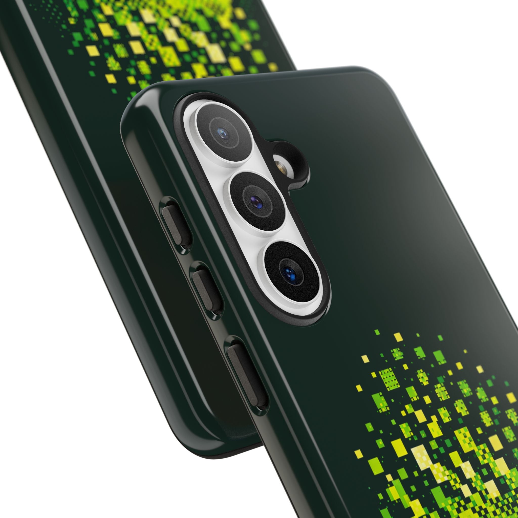 Pixelated Pickleball Electric Green Phone Case —  Compatible with iPhone, Samsung & Google Pixel-PeaMac Tees