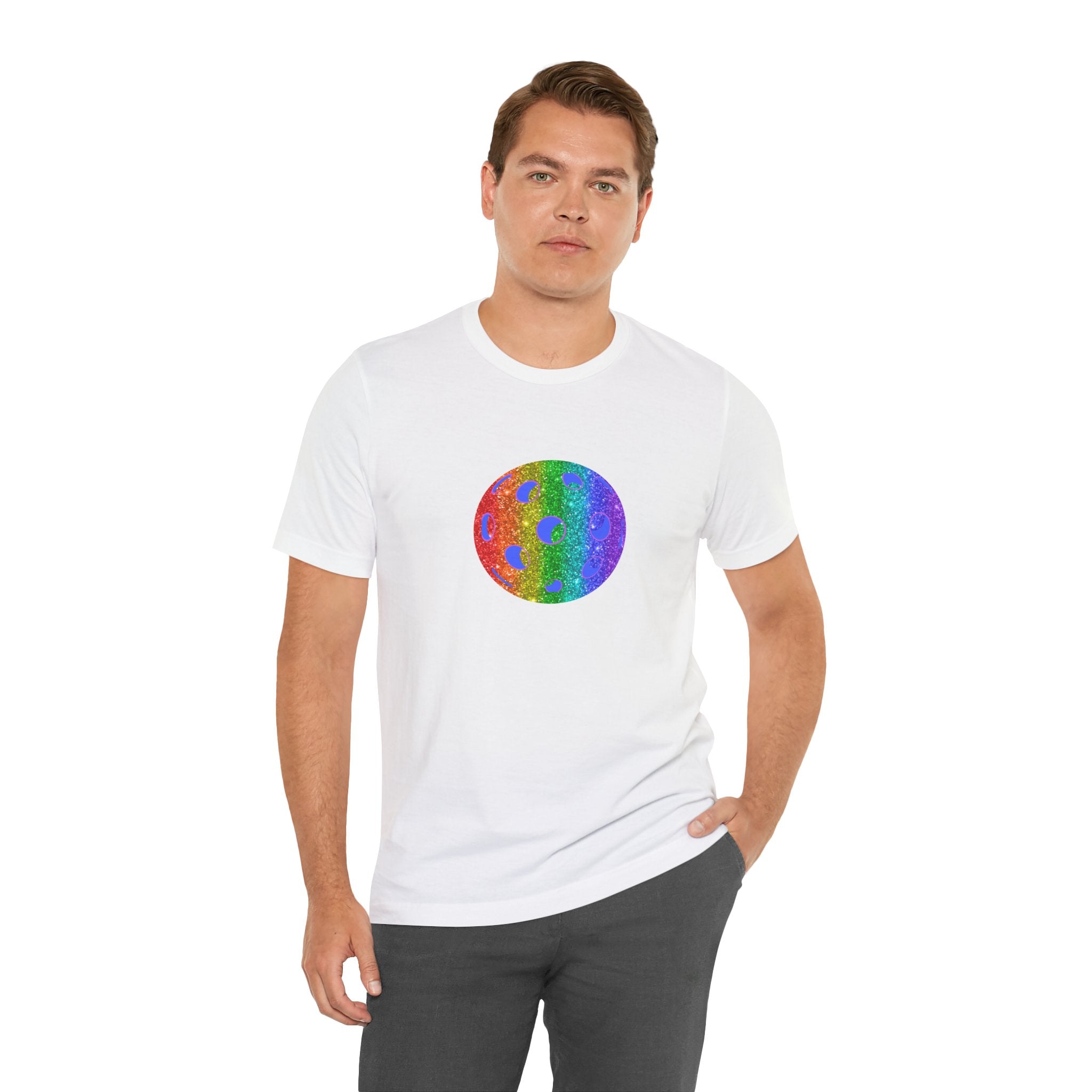 Unisex Sparkle Loud and Proud Pickleball T-shirt | Tee for Men & Women | Gift for the LGBTQ2 Community